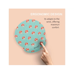Alfombrilla de raton mr wonderful de gel ergonomica setas 250x230 mm