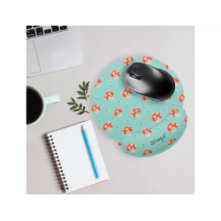 Alfombrilla de raton mr wonderful de gel ergonomica setas 250x230 mm