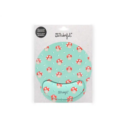 Alfombrilla de raton mr wonderful de gel ergonomica setas 250x230 mm