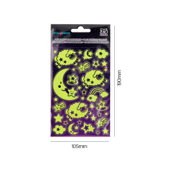 Pegatinas imaginovo luminosas luna con relieve 250x145 mm en blister