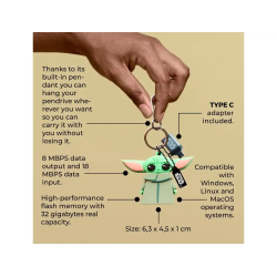 Memoria usb mandalorian 32gb grogu
