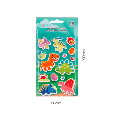 Pegatinas imaginovo luminosas dinosaurios con relieve 190x105 mm en blister