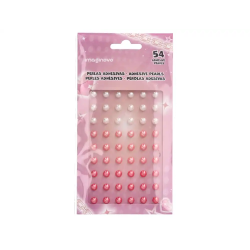 Pegatinas imaginovo gemas blancas y rosas brillantes con relieve para todas superficies 190x105 mm en