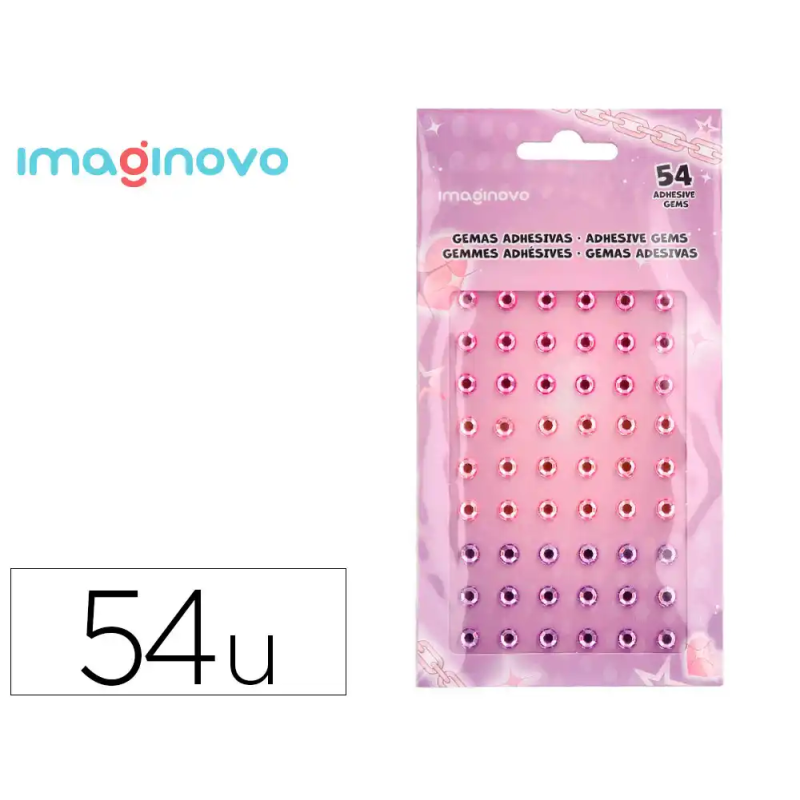 Pegatinas imaginovo gemas rosas y moradas brillantes con relieve para todas superficies 190x105 mm en