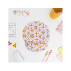 Alfombrilla de raton mr wonderful de gel ergonomica margaritas 250x230 mm