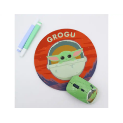 Alfombrilla de raton mandalorian redonda grogu 200 mm