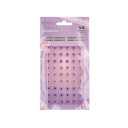 Pegatinas imaginovo gemas rosas y moradas brillantes con relieve para todas superficies 190x105 mm en