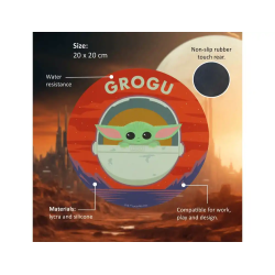 Alfombrilla de raton mandalorian redonda grogu 200 mm