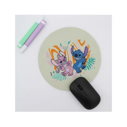 Alfombrilla de raton lilo&stitch redonda stitch & angel 200 mm