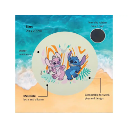 Alfombrilla de raton lilo&stitch redonda stitch & angel 200 mm