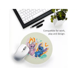 Alfombrilla de raton lilo&stitch redonda stitch & angel 200 mm