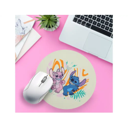 Alfombrilla de raton lilo&stitch redonda stitch & angel 200 mm