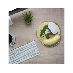 Alfombrilla de raton molang de gel ergonomica green addict 250x230 mm