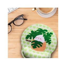 Alfombrilla de raton molang de gel ergonomica green addict 250x230 mm