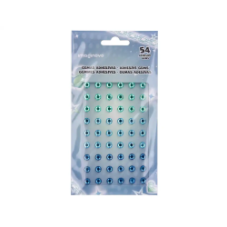 Pegatinas imaginovo gemas verdes y azules brillantes con relieve para todas superficies 190x105 mm en