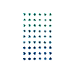 Pegatinas imaginovo gemas verdes y azules brillantes con relieve para todas superficies 190x105 mm en