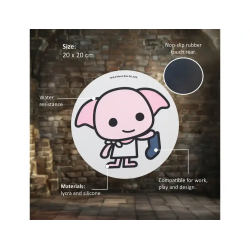 Alfombrilla de raton harry potter redonda dobby 200 mm