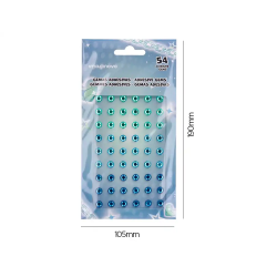 Pegatinas imaginovo gemas verdes y azules brillantes con relieve para todas superficies 190x105 mm en