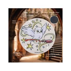 Alfombrilla de raton harry potter redonda hedwig 200 mm