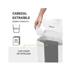 Destructora de documentos fellowes lx25 capacidad 6h seguridad p4 destruye grapas clips y tarjetas