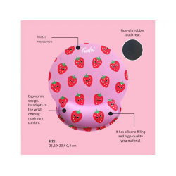 Alfombrilla de raton funful de gel ergonomica fresa 250x230 mm