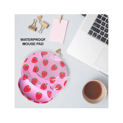 Alfombrilla de raton funful de gel ergonomica fresa 250x230 mm