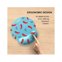 Alfombrilla de raton funful de gel ergonomica chili 250x230 mm