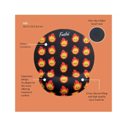 Alfombrilla de raton funful de gel ergonomica fuegote 250x230 mm