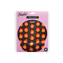 Alfombrilla de raton funful de gel ergonomica fuegote 250x230 mm