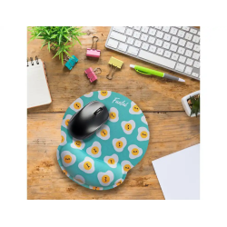 Alfombrilla de raton funful de gel ergonomica huevon 250x230 mm
