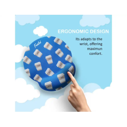 Alfombrilla de raton funful de gel ergonomica cafe 250x230 mm