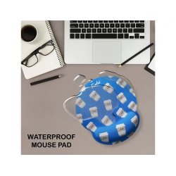 Alfombrilla de raton funful de gel ergonomica cafe 250x230 mm