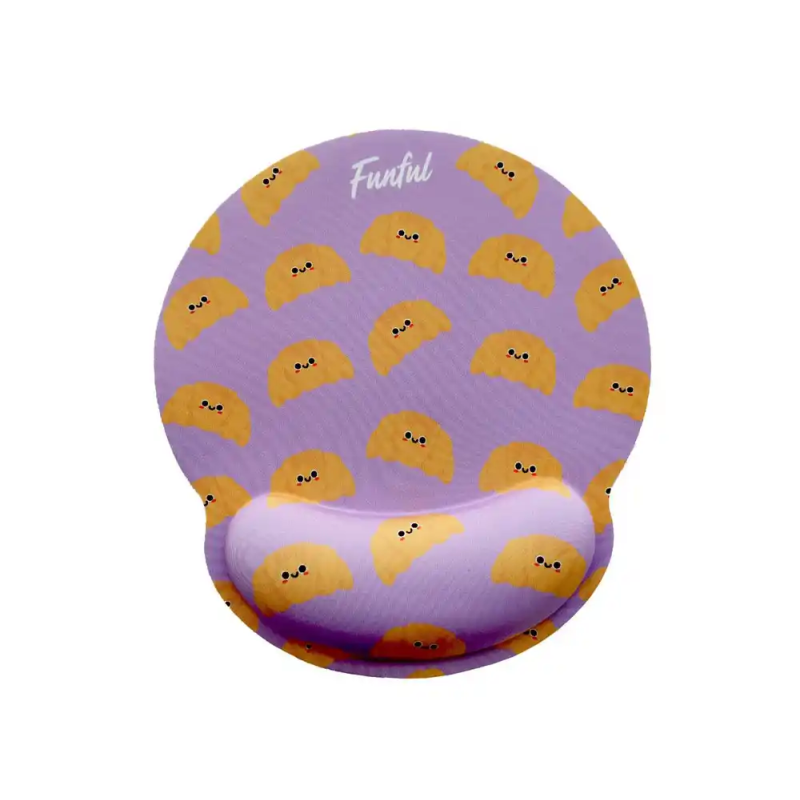 Alfombrilla de raton funful de gel ergonomica croissant 250x230 mm