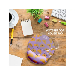 Alfombrilla de raton funful de gel ergonomica croissant 250x230 mm