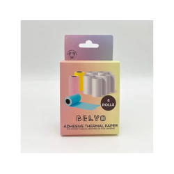 Papel termico adhesivo belyo pack 8 rollos
