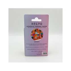 Papel termico adhesivo belyo pack 8 rollos