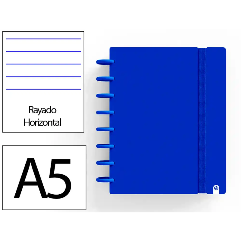 Cuaderno ingeniox foam a5 80h rayado horizontal azul oscuro