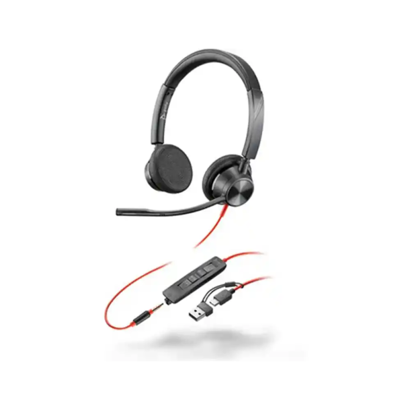 Auriculares poly blackwire 3325 triple conexion