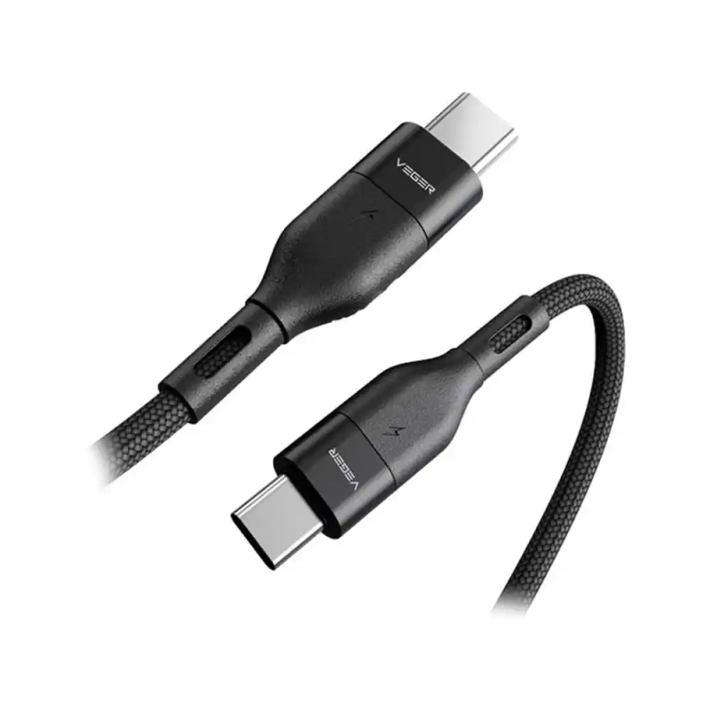 Cable veger para portatiles pd100w usb-c/usb-c 2.0 1,2m negro