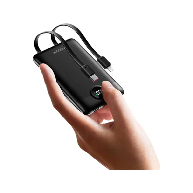 Powerbank veger 10000mah pantalla lcd/2 cables integrados