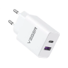 Enchufe cargador veger 65w usb-a/usb-c blanco