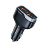 Cargador coche veger 66w 2xusb-c/2xusb-a negro