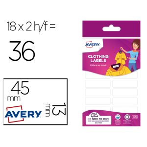 Etiqueta avery para textil...