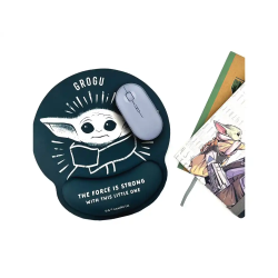 Alfombrilla para raton wondee gel ergonomica mandalorian grogu star wars