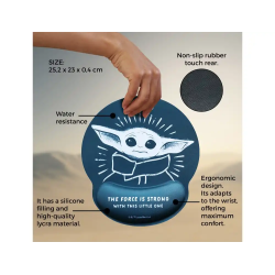 Alfombrilla para raton wondee gel ergonomica mandalorian grogu star wars