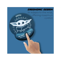 Alfombrilla para raton wondee gel ergonomica mandalorian grogu star wars