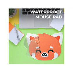 Alfombrilla para raton wondee mr. wonderful forma panda rojo