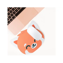 Alfombrilla para raton wondee mr. wonderful forma panda rojo