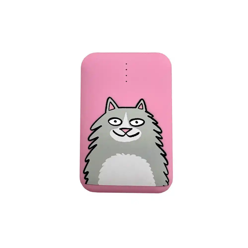 Bateria externa wondee mr. wonderful 10.000 mah gato rosa