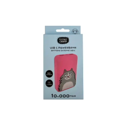 Bateria externa wondee mr. wonderful 10.000 mah gato rosa